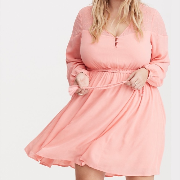 torrid Dresses & Skirts - NWT salmon Torrid skater dress size 1